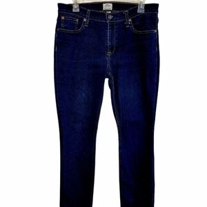 J. CREW Matchstick Jeans size 29 Straight Stretch Denim Darkee Wash EUC
